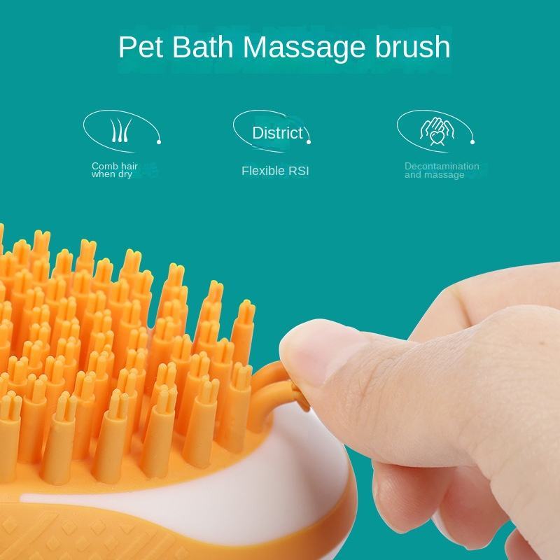 2-in-1 Pet Bath Brush - Clean, Massage & Shed Easily!