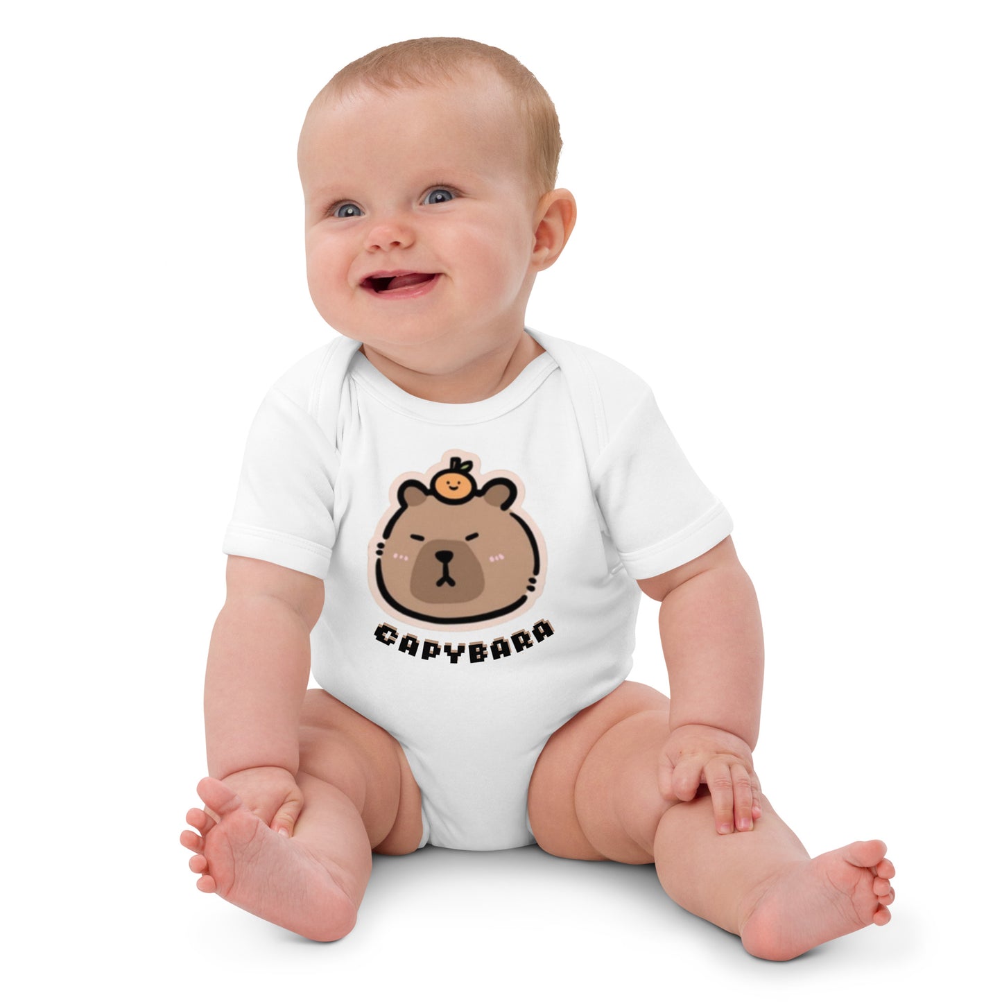 Capybara Charm Organic Bodysuit - Paws Moon