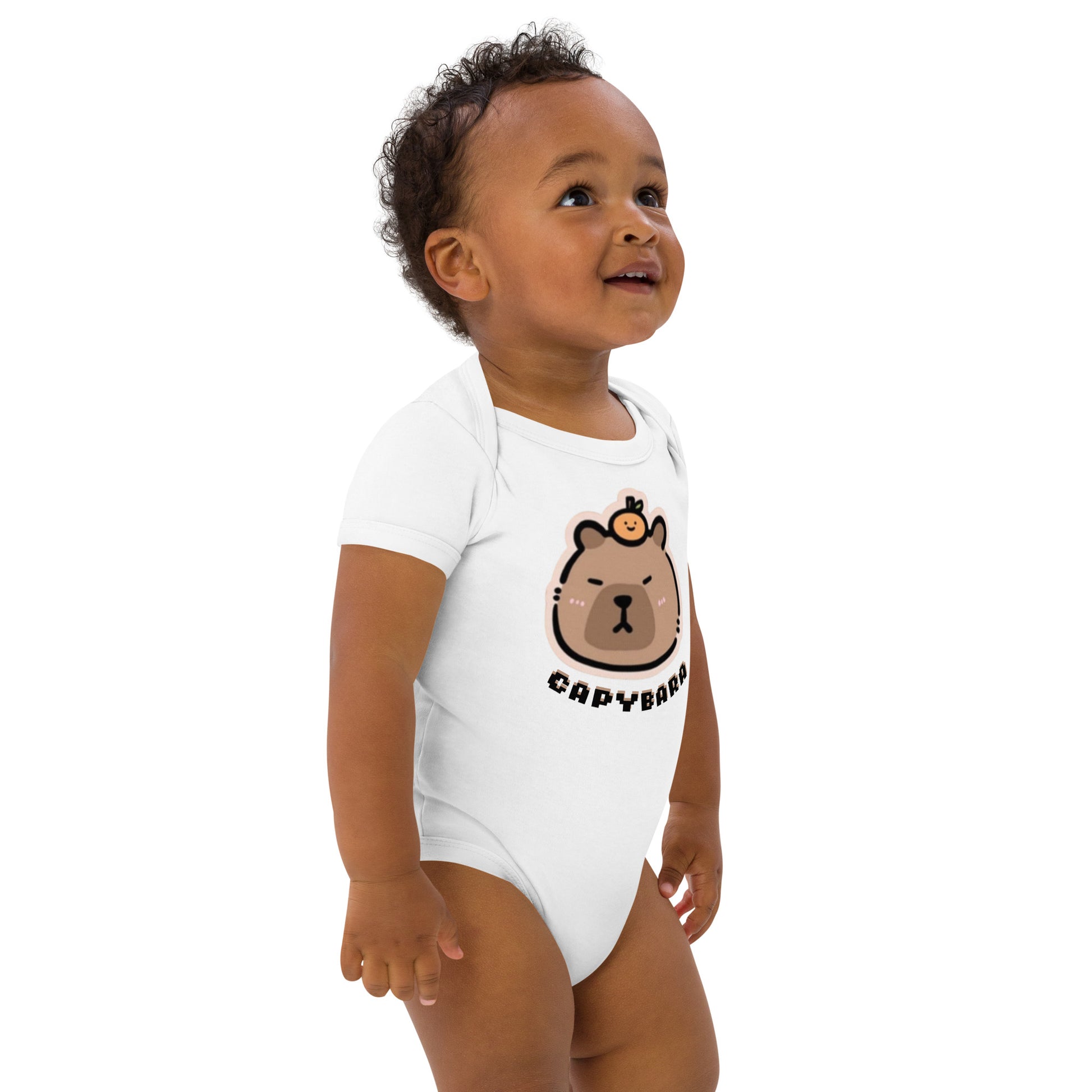 Capybara Charm Organic Bodysuit - Paws Moon